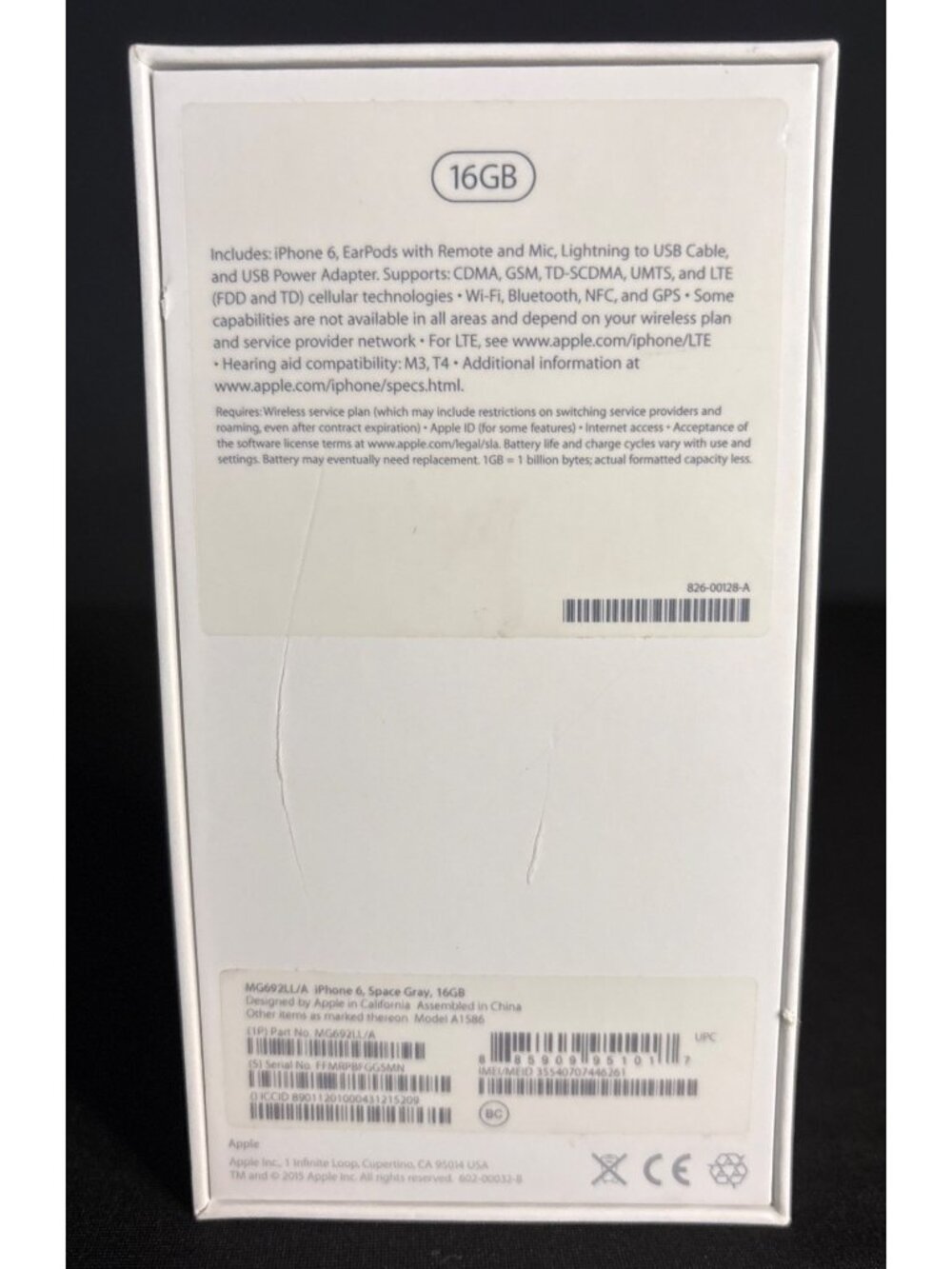 Apple iPhone 6 Box Space Gray 16GB Original Packaging No Accessories Empty Box - Picture 2 of 10